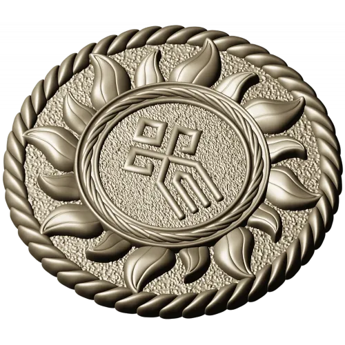 Slavic Sun Medallion STL for CNC carving