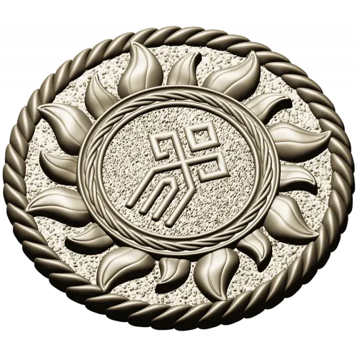 Slavic Sun Medallion STL for CNC carving