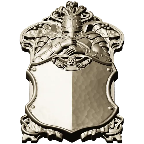 Knightly Heraldic Plaque STL for CNC