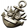Anchor with Swallows - STL 3D model for CNC