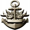 Anchor with Swallows - STL 3D model for CNC