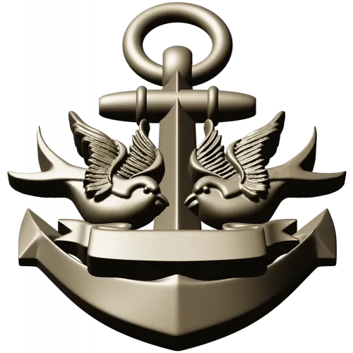 Anchor with Swallows - STL 3D model for CNC