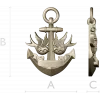 Anchor with Swallows - STL 3D model for CNC