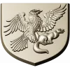Heraldic Eagle and Marten Shield - high-relief STL 3D model for CNC