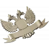 Двуглавый орёл с щитом и лентой - 3D модель STL для ЧПУ