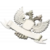 Двуглавый орёл с щитом и лентой - 3D модель STL для ЧПУ