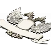 Двуглавый орёл с щитом и лентой - 3D модель STL для ЧПУ