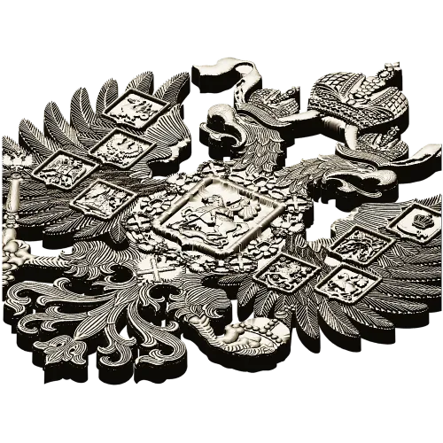 Imperial Russian Double-Headed Eagle STL 3D Model for CNC