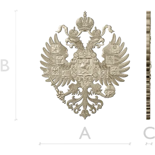 Imperial Russian Double-Headed Eagle STL 3D Model for CNC