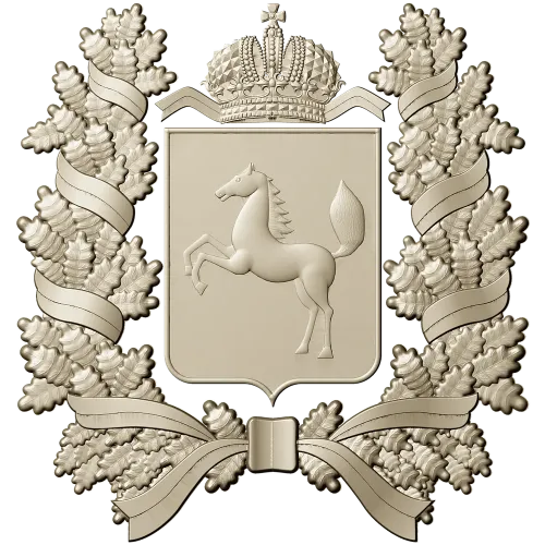 Tomsk Oblast Coat of Arms STL 3D Model for CNC Milling