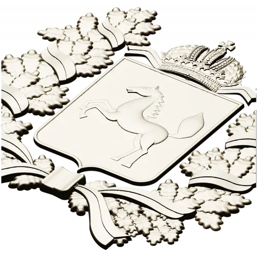 Tomsk Oblast Coat of Arms STL 3D Model for CNC Milling