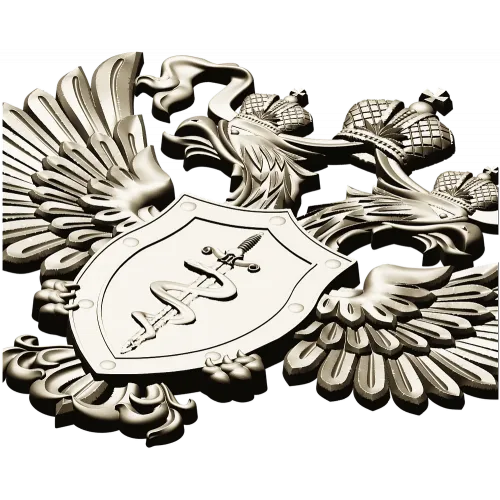 Герб ФСКН - 3D модель STL для ЧПУ
