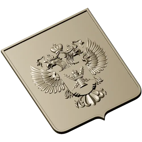 Heraldic Double-Headed Eagle Shield STL 3D Model