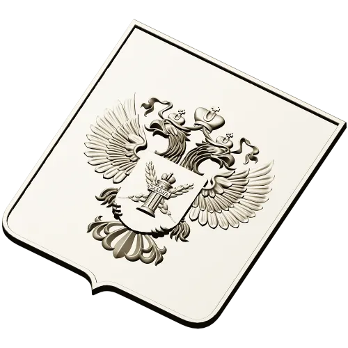 Heraldic Double-Headed Eagle Shield STL 3D Model