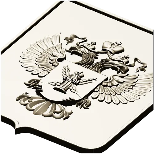Heraldic Double-Headed Eagle Shield STL 3D Model