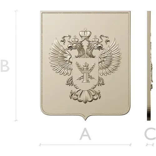Heraldic Double-Headed Eagle Shield STL 3D Model