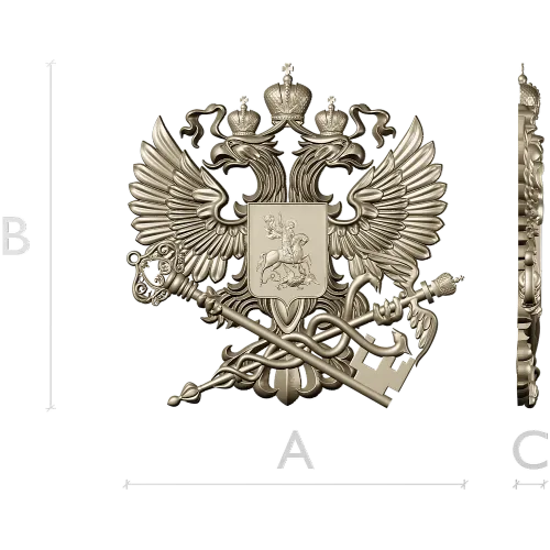 Герб налоговой службы - 3D модель в формате STL для ЧПУ