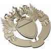 Двуглавый орёл - рельефный герб в формате STL для ЧПУ
