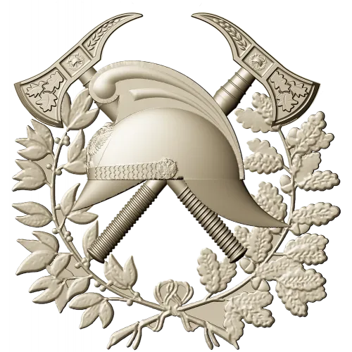 Firefighter Emblem 3D STL Model for CNC Milling