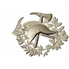 Firefighter Emblem 3D STL Model for CNC Milling