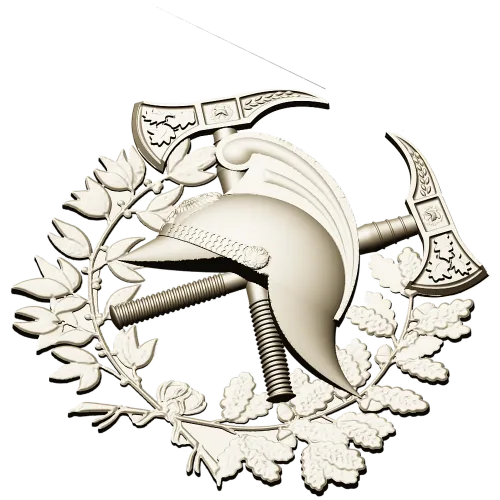 Firefighter Emblem 3D STL Model for CNC Milling