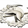 Firefighter Emblem 3D STL Model for CNC Milling