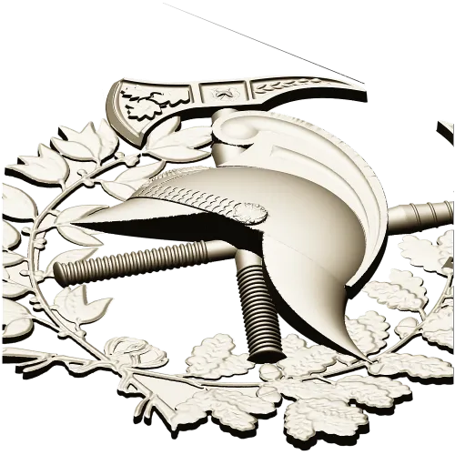 Firefighter Emblem 3D STL Model for CNC Milling