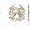 Firefighter Emblem 3D STL Model for CNC Milling