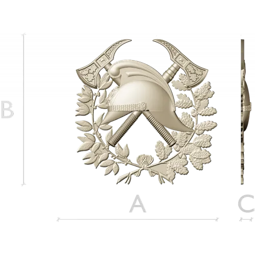 Firefighter Emblem 3D STL Model for CNC Milling