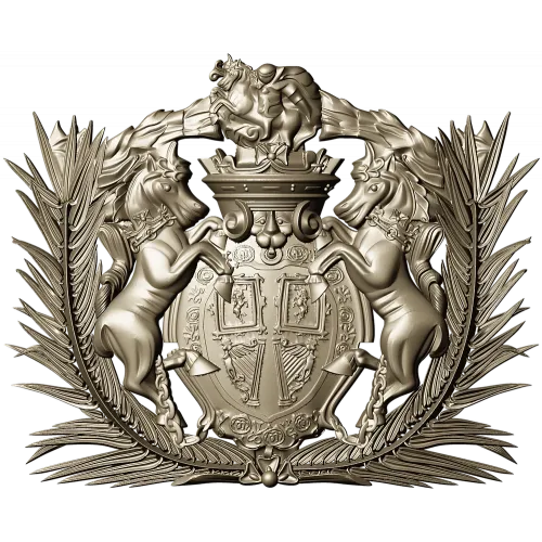 Heraldic Crest 3D STL for CNC - Ornate Coat of Arms