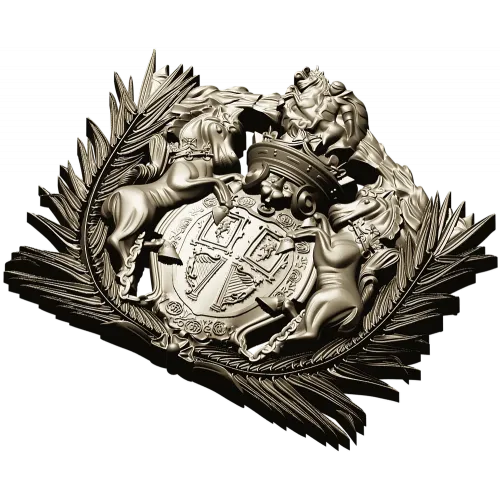 Heraldic Crest 3D STL for CNC - Ornate Coat of Arms
