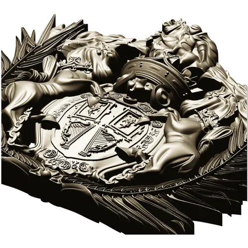 Heraldic Crest 3D STL for CNC - Ornate Coat of Arms