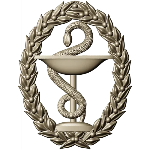 Hygieia medical emblem 3D STL for CNC