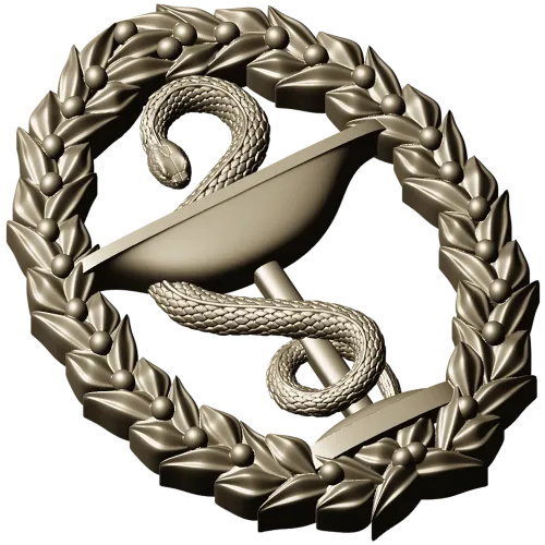 Hygieia medical emblem 3D STL for CNC