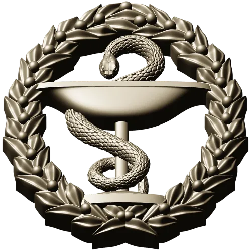 Hygieia medical emblem 3D STL for CNC