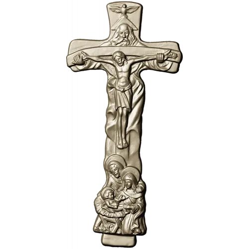 Trinity Relief Crucifix STL for CNC carving