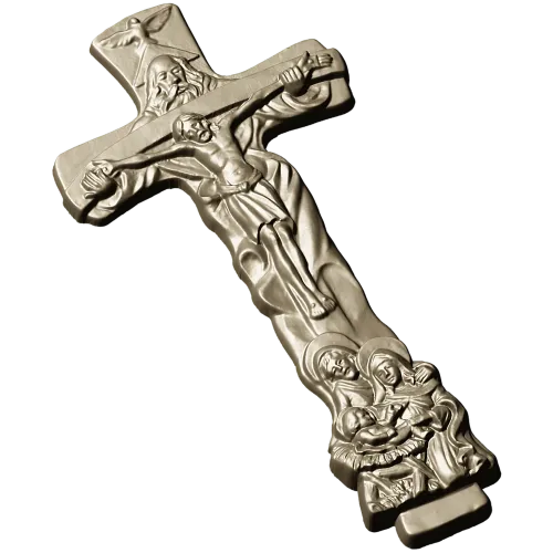 Trinity Relief Crucifix STL for CNC carving