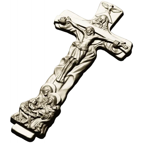 Trinity Relief Crucifix STL for CNC carving
