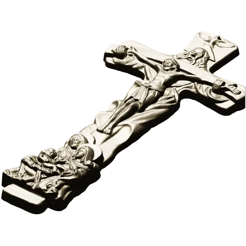 Trinity Relief Crucifix STL for CNC carving