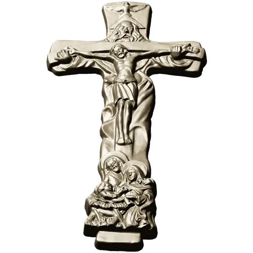 Trinity Relief Crucifix STL for CNC carving