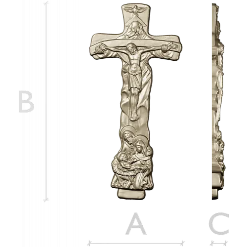 Trinity Relief Crucifix STL for CNC carving