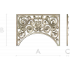 Арочная накладка в стиле рокайль - stl модель для ЧПУ