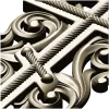 Ornate Orthodox Cross STL for CNC