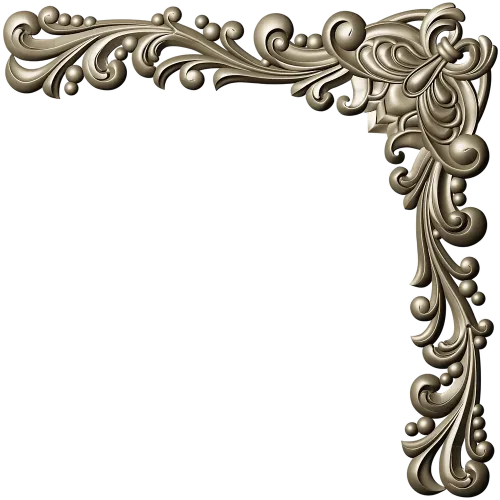 Baroque Acanthus Corner STL for CNC Milling