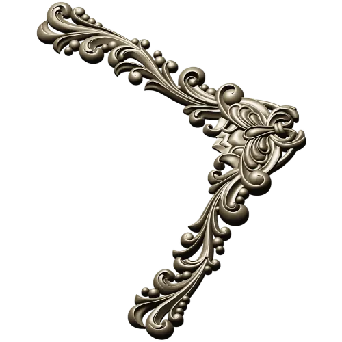 Baroque Acanthus Corner STL for CNC Milling