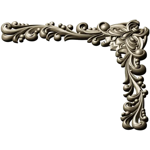 Baroque Acanthus Corner STL for CNC Milling