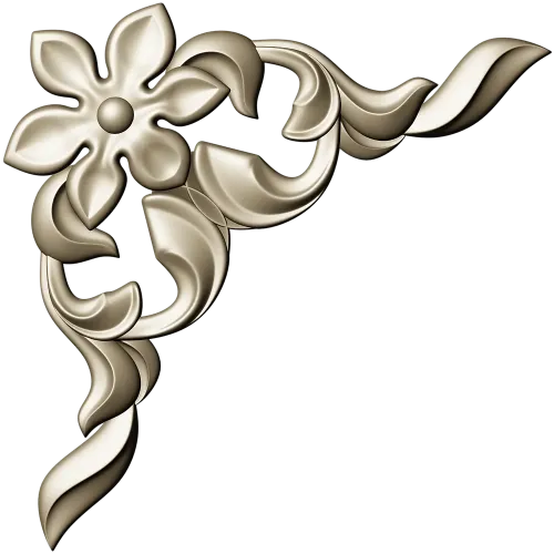 Floral Corner Ornament STL for CNC