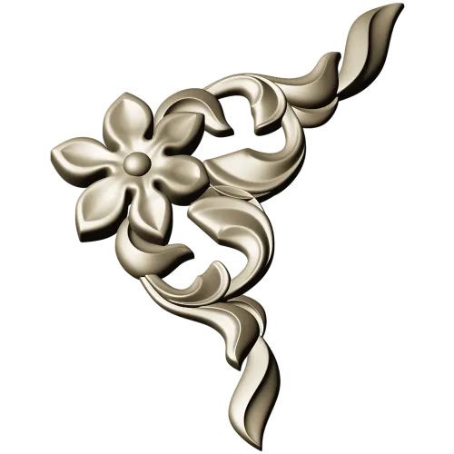 Floral Corner Ornament STL for CNC