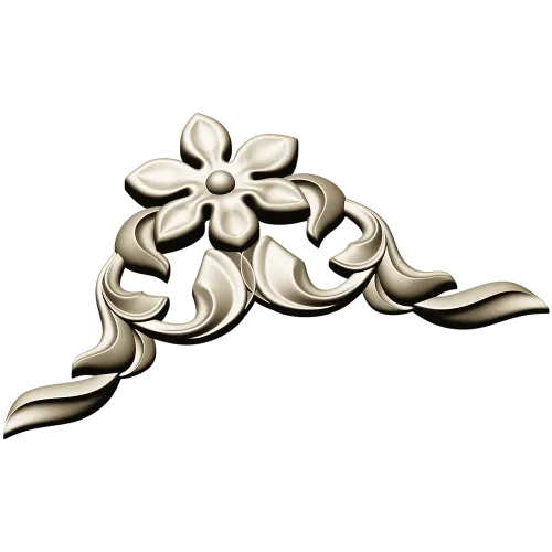 Floral Corner Ornament STL for CNC