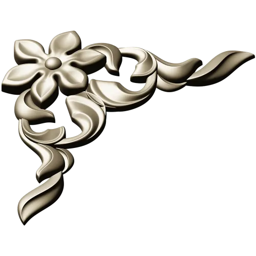 Floral Corner Ornament STL for CNC